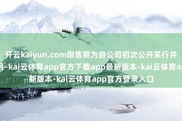 开云kaiyun.com限售期为自公司初次公开采行并上市之日起6个月-kai云体育app官方下载app最新版本-kai云体育app官方登录入口